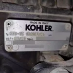 Kohler KDI-TC 1903E5/26 Name plate