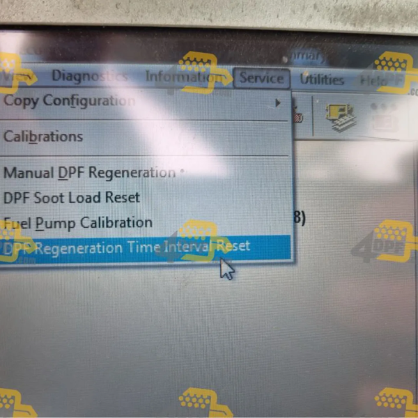 Reset DPF regeneration interval Caterpillar DPF Software Delete