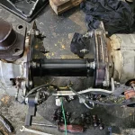 adaptador sistema DPF en motor Kubota V3800 escape