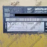 plaque identification Caterpillar 972K modèle machine