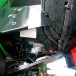 filtre DPF sur moteur John Deere diesel