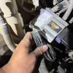 4DPF emulator for Kubota SVL95-2 with V3800 engine during installation