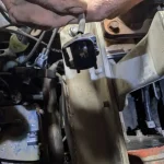 Electrical sensor connector on Kubota SVL95-2 during 4DPF emulator installation