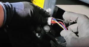 CAN bus connector on Yanmar ViO80 during delete kit installation
