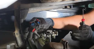 Disconnected exhaust temperature sensor connectors on Yanmar ViO80 during delete kit installation