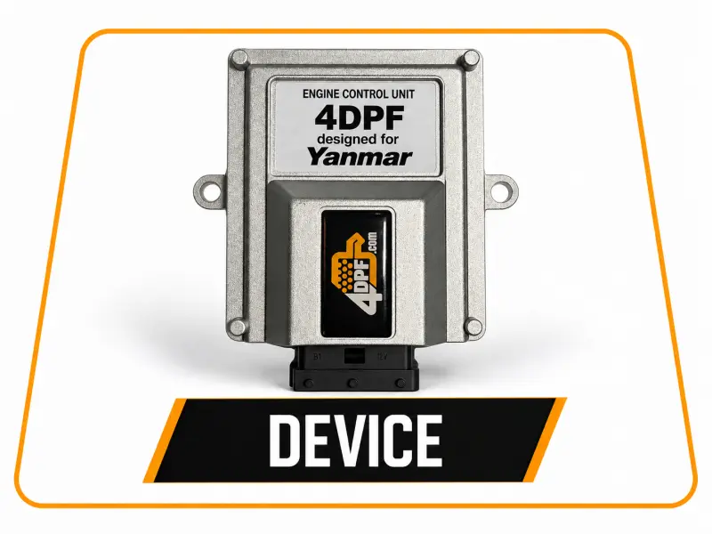 Yanmar DPF delete kit device for complete DPF removal system